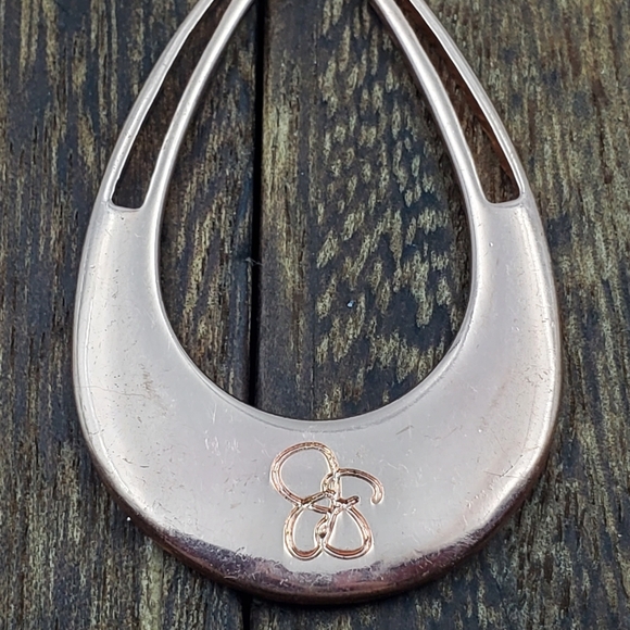 Jessica sumpson rose gold‎ tone teardrop necklace pendant - Picture 2 of 2